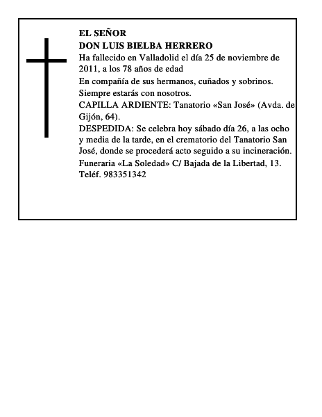 Don Luis Bielba Herrero
