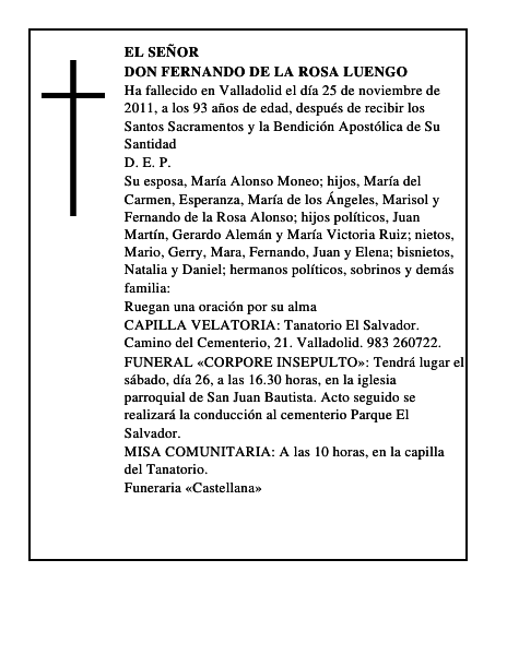 Don Fernando de la Rosa Luengo