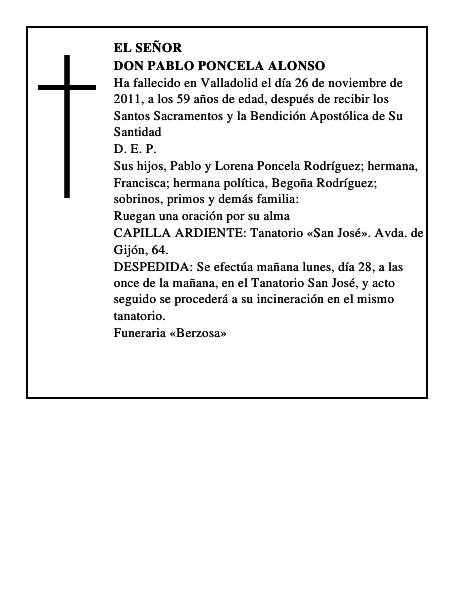 Don Pablo Poncela Alonso