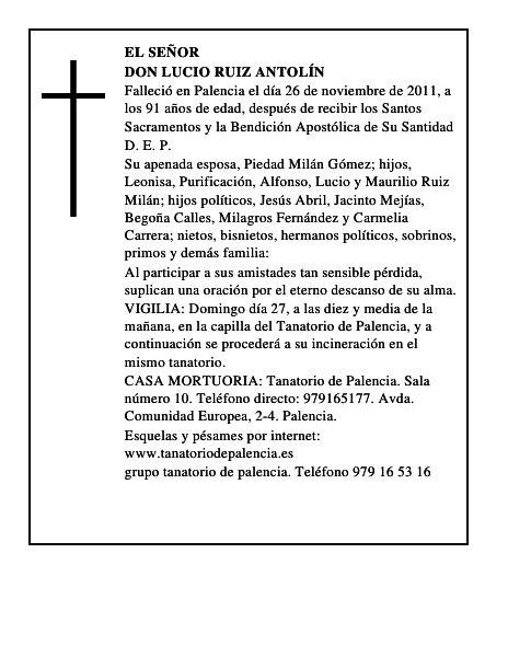 Don Lucio Ruiz Antolín
