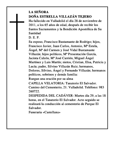 Doña Estrella Villazán Tejero