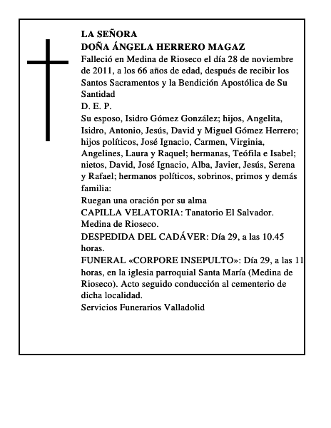 Doña Ángela Herrero Magaz