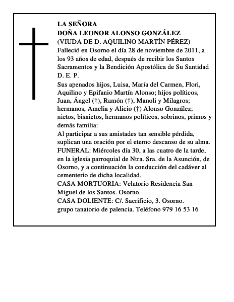Doña Leonor Alonso González
