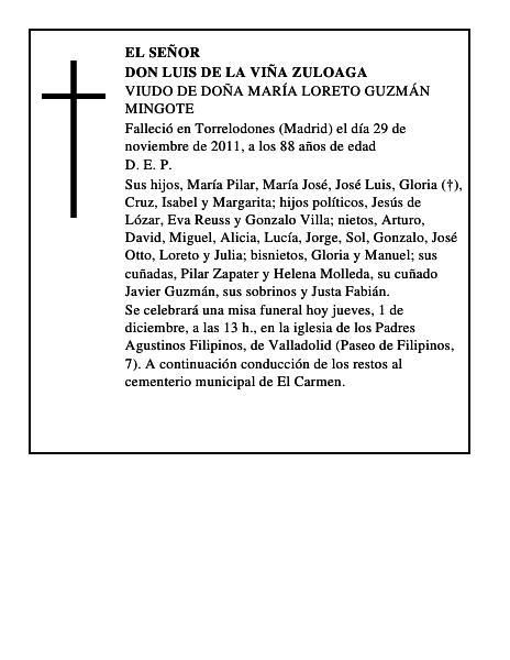 Don Luis de la Viña Zuloaga