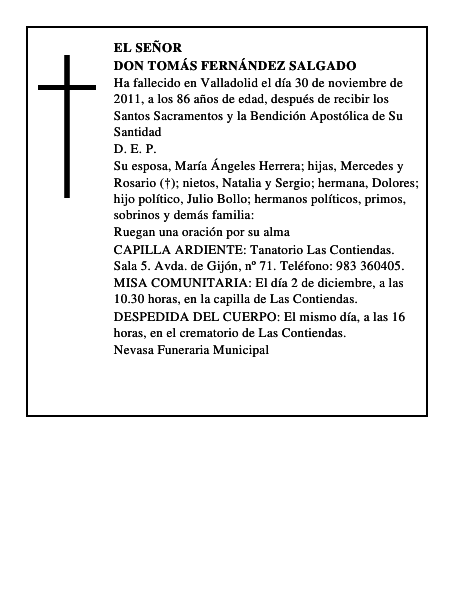 Don Tomás Fernández Salgado