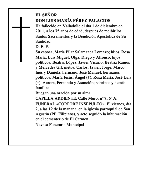 Don Luis María Pérez Palacios