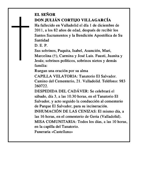Don Julián Cortijo Villagarcía