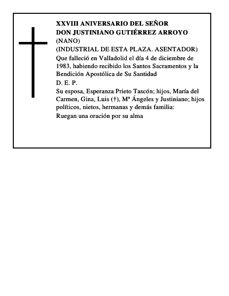 Don Justiniano Gutiérrez Arroyo