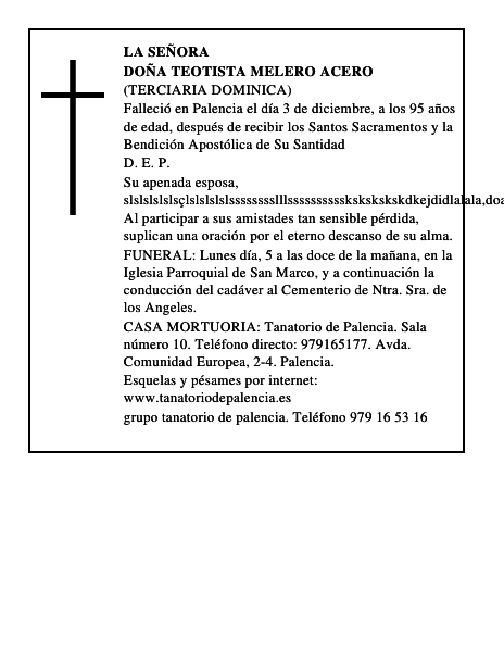 Doña Teotista Melero Acero