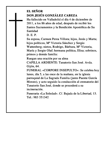 Don Jesús González Cabeza