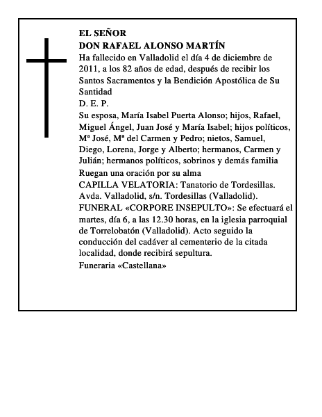 Don Rafael Alonso Martín