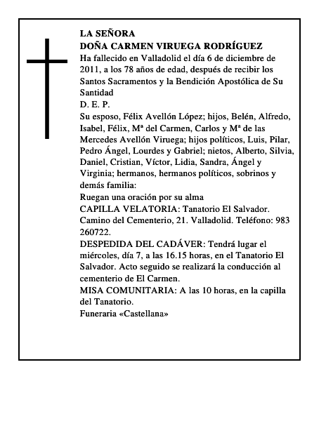 Doña Carmen Viruega Rodríguez
