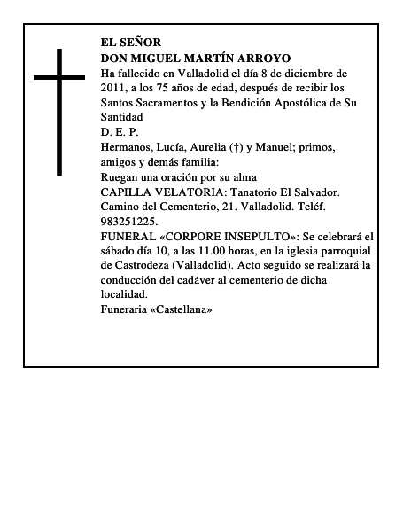 Don Miguel Martín Arroyo