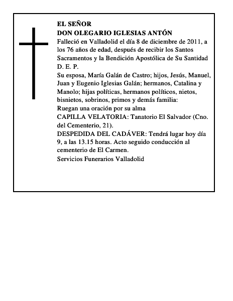 Don Olegario Iglesias Antón