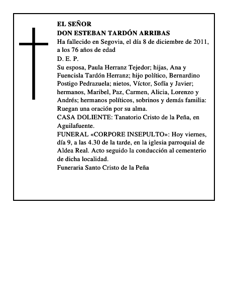 Don Esteban Tardón Arribas