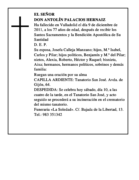 Don Antolín Palacios Hernaiz
