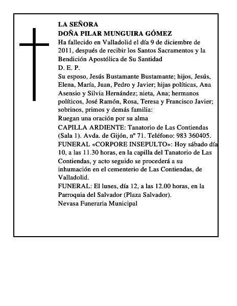 Doña Pilar Munguira Gómez