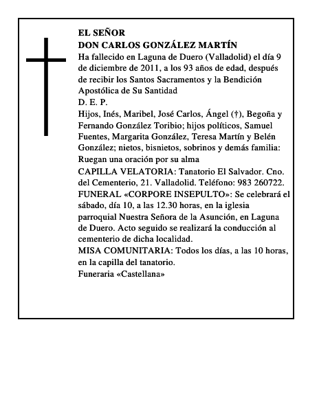 Don Carlos González Martín