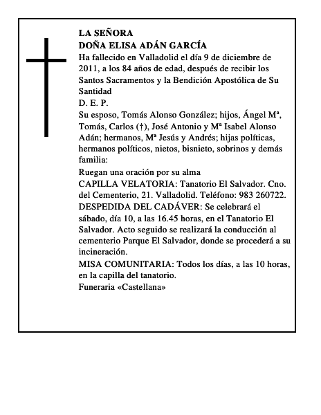 Doña Elisa Adán García