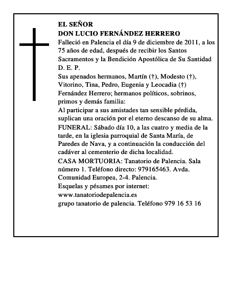 Don Lucio Fernández Herrero