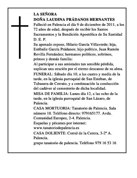 Doña Laudina Prádanos Hernantes