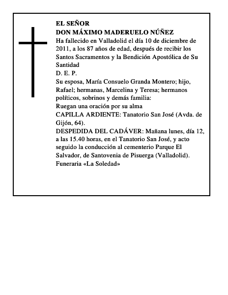 Don Máximo Maderuelo Núñez