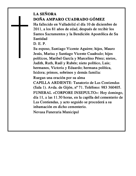 Doña Amparo Cuadrado Gómez