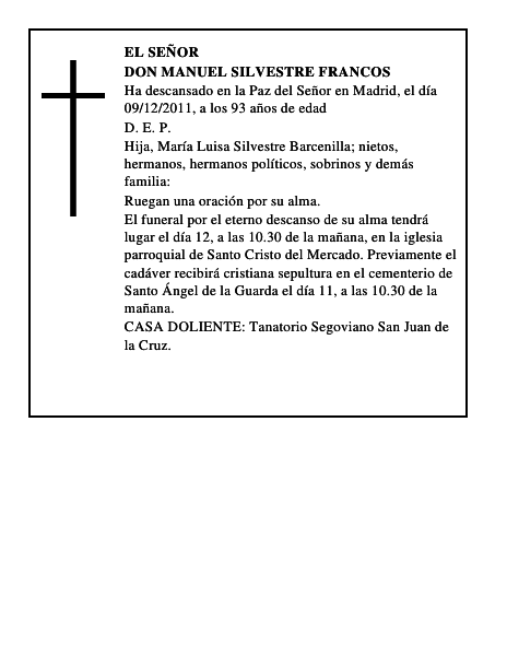 Don Manuel Silvestre Francos