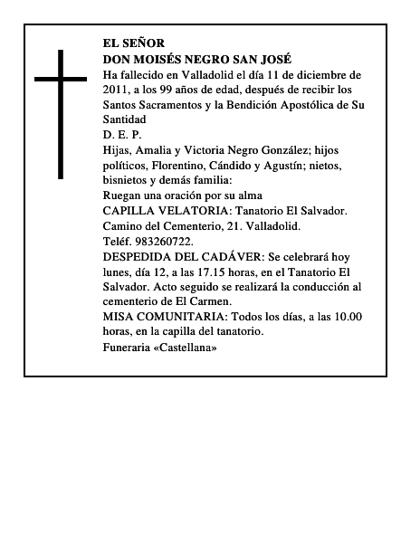 Don Moisés Negro San José