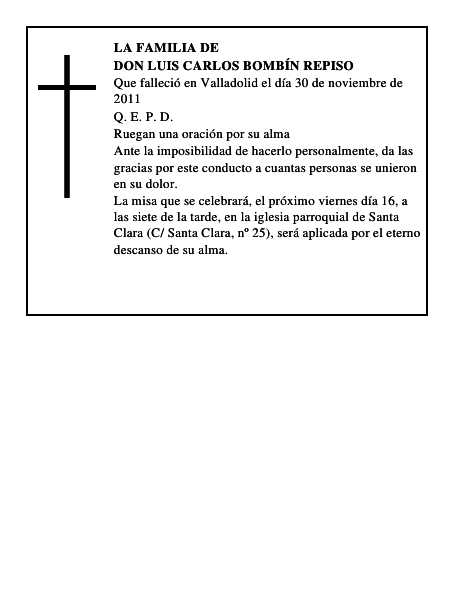 Don Luis Carlos Bombín Repiso