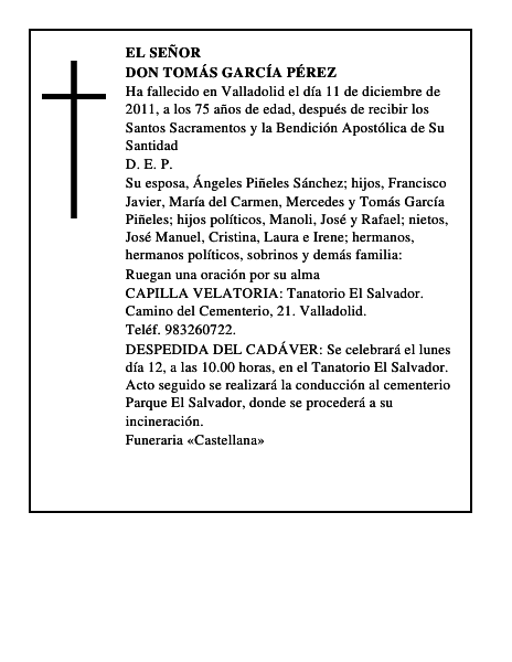 Don Tomás García Pérez