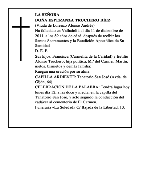 Doña Esperanza Truchero Díez