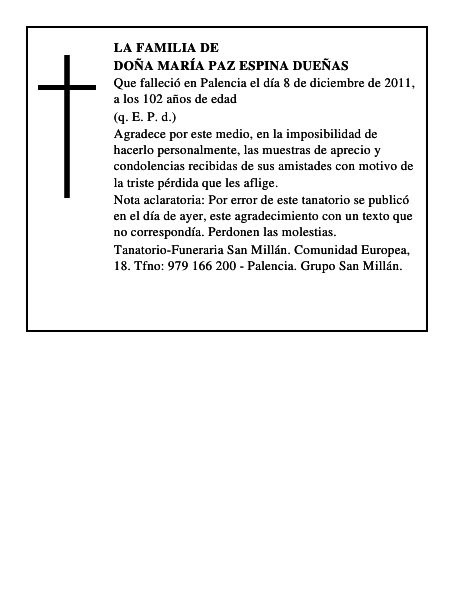 Doña María Paz Espina Dueñas