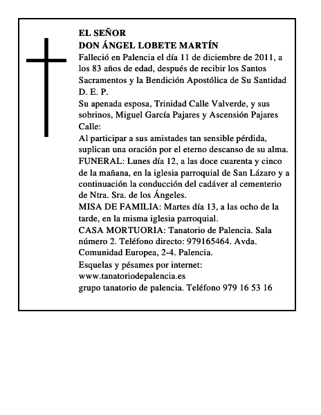 Don Ángel Lobete Martín