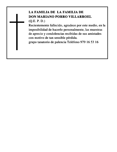 Don Mariano Porro Villarroel