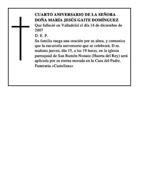 Doña María Jesús Gaite Domínguez