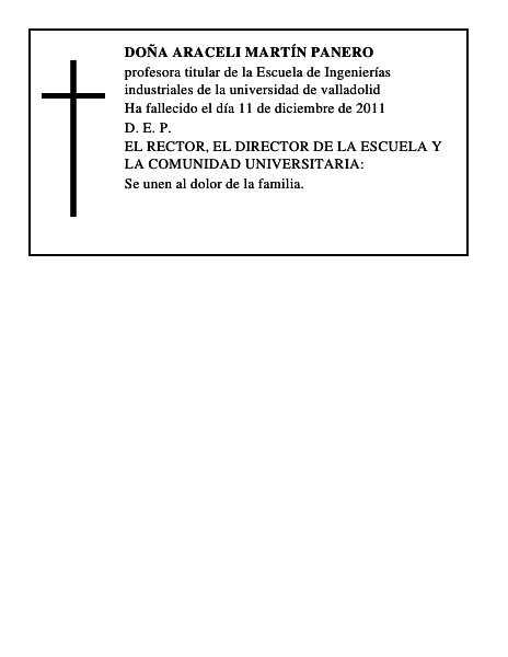 Doña Araceli Martín Panero