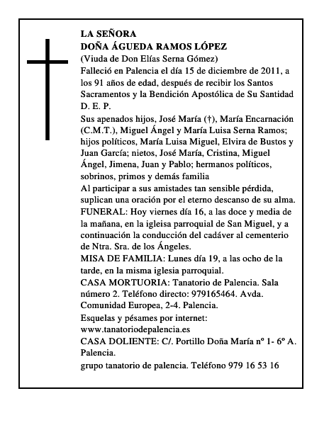 Doña Águeda Ramos López