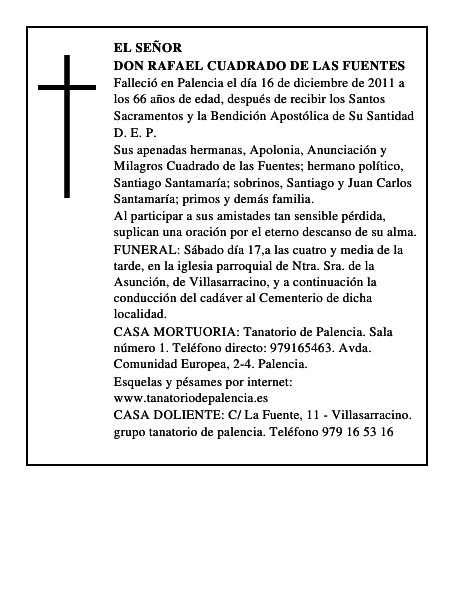 Don Rafael Cuadrado de las Fuentes