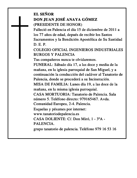 Don Juan José Anaya Gómez