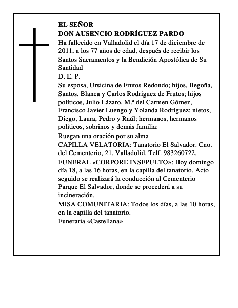 Don Ausencio Rodríguez Pardo
