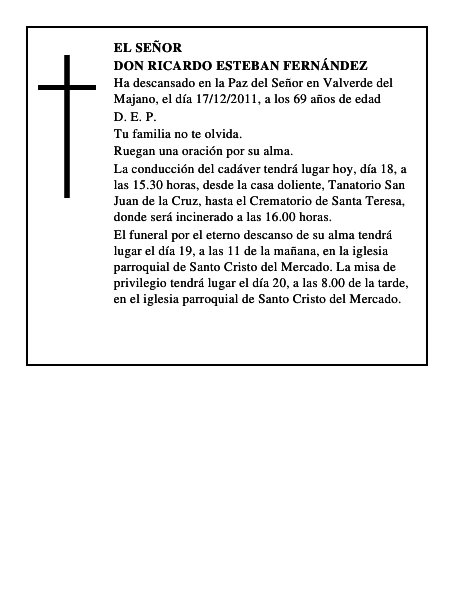Don Ricardo Esteban Fernández