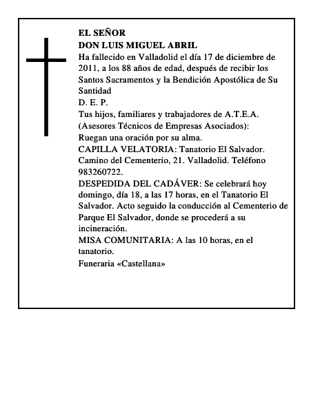 Don Luis Miguel Abril