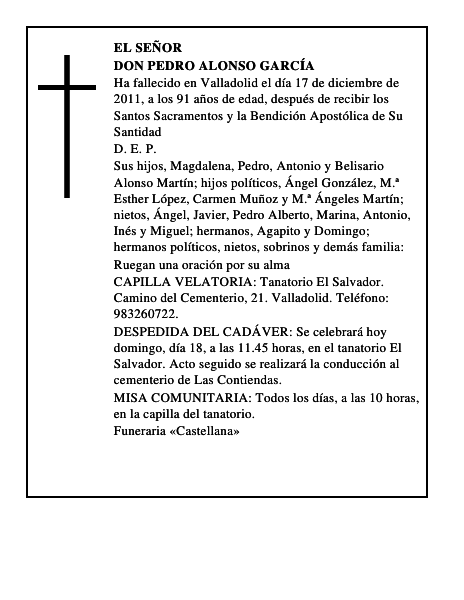 Don Pedro Alonso García