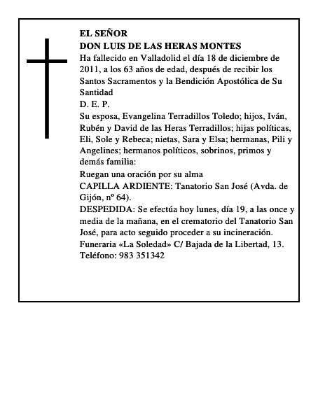 Don Luis de las Heras Montes