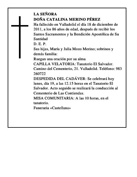 Doña Catalina Merino Pérez