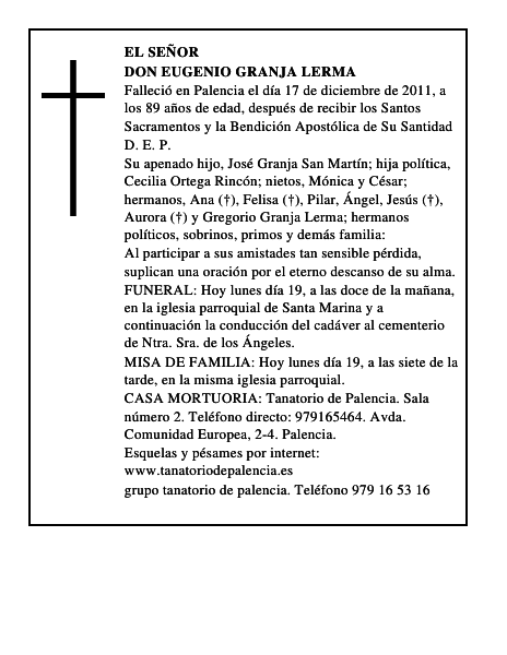 Don Eugenio Granja Lerma