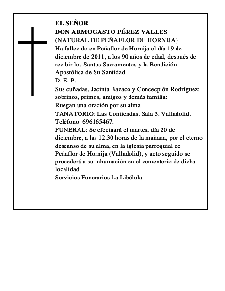 Don Armogasto Pérez Valles