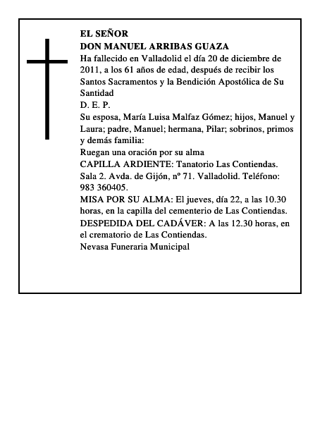 Don Manuel Arribas Guaza