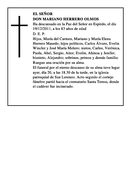 Don Mariano Herrero Olmos